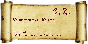 Visnovszky Kitti névjegykártya